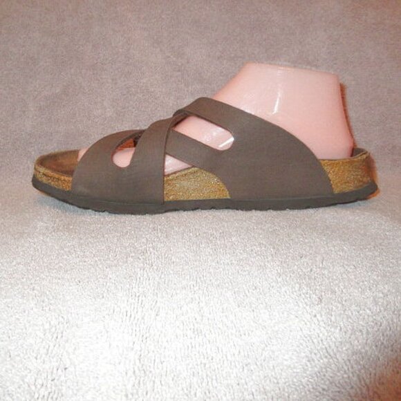 Birkenstock Birkis Florida Sandals Size 9 Cork Leather Comfort Slip On Slide - Picture 3 of 13